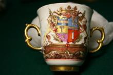 Teacup emblazoned with the arms of Don Luigi e Branciforte