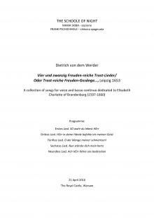 Warsaw Concert Programme